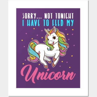 Cute Funny Unicorn Humor Sayings Posters and Art